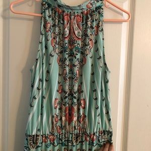 NY&Co Maxi Dress mint and coral Size S